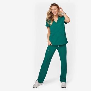 Figs Kade Medium Tall Hunter Green Scrub Pants